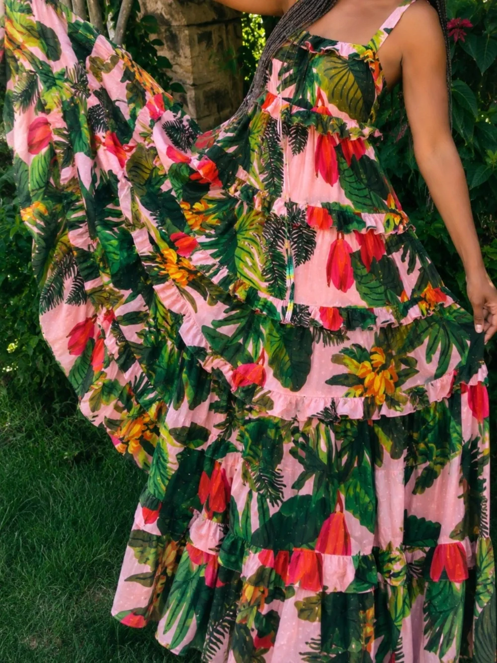FARM Rio Tropical Maxi Dress Size L - Picture 4 of 4